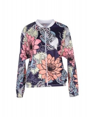 GHIGO by EFFE bomber jacket. floral print jackets | casual fashion | prints - flipped