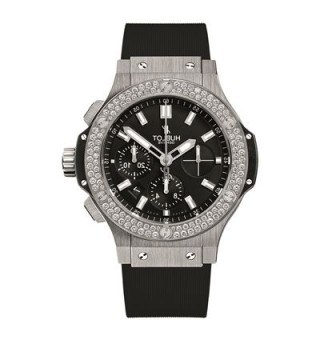 Hublot Big Bang 44mm Steel Diamond Watch – as worn by Kylie Jenner, 12 March 2016. Celebrity fashion | star style accessories | ladies watches | what celebrities wear | womens jewellery - flipped