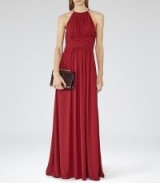 Reiss Lark high neck maxi dress crimson red ~ event clothing ~ elegant fashion ~ occasion wear