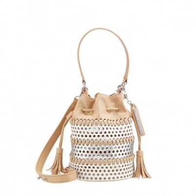 Loeffler Randall Mini Industry Drawstring Bucket bag. Small bags – chic accessories – crossbody – stylish shoulder bags – handbags with style - flipped