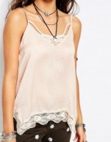 Native Rose Cami Top With Lace Detail. Tops | summer | camisoles