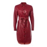 Richards Radcliffe Pink Islington Leather Shirtdress – shirtdresses – designer fashion
