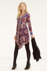 OASIS – SCARF PRINT SKATER DRESS ~ floral prints ~ asymmetric hemline ~ fashion