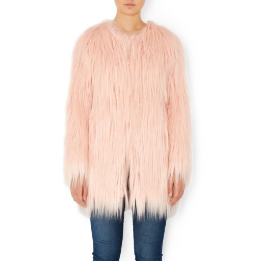 Unreal Fur Pink Gorilla Coat – faux fur – shaggy jackets – fluffy outerwear - flipped