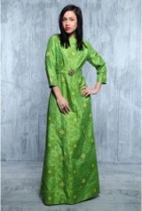 Vintage 1970s Zeepha Couture Maxi Dress in green. 70s Haute Couture dresses – original retro fashion – Rock My Vintage