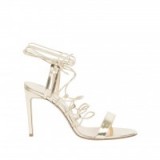 Bionda Castana – Viola Gold Calf Leather Strappy Sandal. Ankle straps – high heels – party shoes