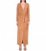 BALMAIN Belted suede coat ~ luxury outerwear ~ designer fashion ~ luxe clothing ~ long coats