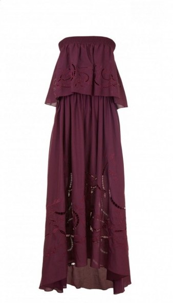 tibi carmen off the shoulder dress in plum ~ maxi ~ long summer dresses ~ feminine style ~ boho fashion ~ purple - flipped