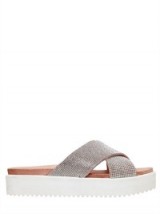 CARVELA KURT GEIGER KRYPTON CRYSTALS CROSS OVER SANDALS – crystal embellished – luxury poolside accessories – summer shoes – chic holiday wear