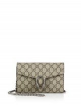 Gucci Dionysus Coated Canvas Chain-Strap Wallet shoulder bag – as worn by Kendall Jenner at the Coachella festival, California, 16 April 2016. Celebrity fashion | star style | what celebrities wear / carry | designer bags | luxury handbags