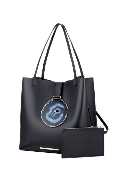 ROLAND MOURET FLORE BAG in navy ~ luxury handbags ~ designer accessories ~ large tote bags ~ chic style - flipped