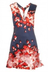 Clover Canyon Fluttering Wings Embellished Mini Dress. Plunge front dresses | deep V neckline | 3D embellishments | plunging necklines