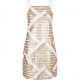 River Island Gold Sequin Bodycon Dress in gold. Luxe style party dresses – evening fashion