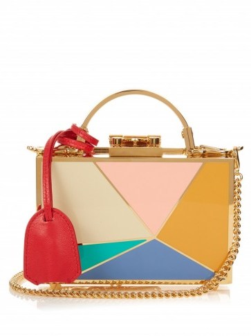MARK CROSS Grace mini enamel and gold-plated box bag ~ luxe looks ~ small luxury bags ~ designer accessories ~ multi-coloured handbags ~ occasion accessories - flipped