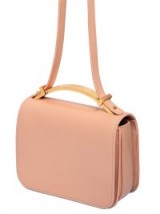 MARNI SCULPTURE SHINY LEATHER SHOULDER BAG – designer handbags – luxury bags – effortless chic accessories – nude tone bags