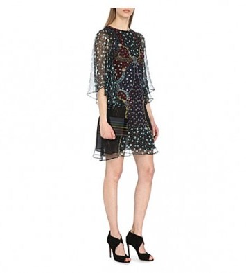MARY KATRANTZOU Jewel-embellished silk shift dress Juno printed ~ occasion wear ~ semi sheer floaty dresses ~ designer clothing ~ garden parties ~ party fashion ~ summer event luxe - flipped