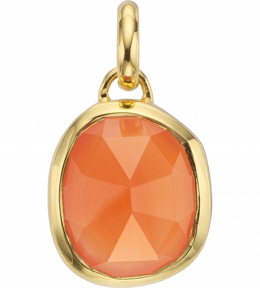 MONICA VINADER Siren 18ct gold-plated carnelian pendant ~ gemstone pendants ~ jewellery