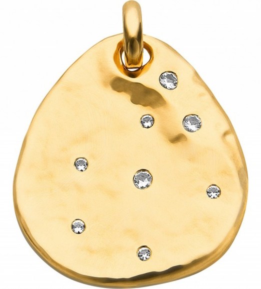 MONICA VINADER Siren 18ct gold-plated topaz pendant ~ contemporary pendants ~ modern style jewellery - flipped