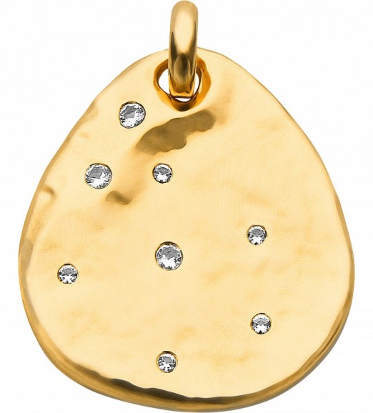 MONICA VINADER Siren 18ct gold-plated topaz pendant ~ contemporary pendants ~ modern style jewellery