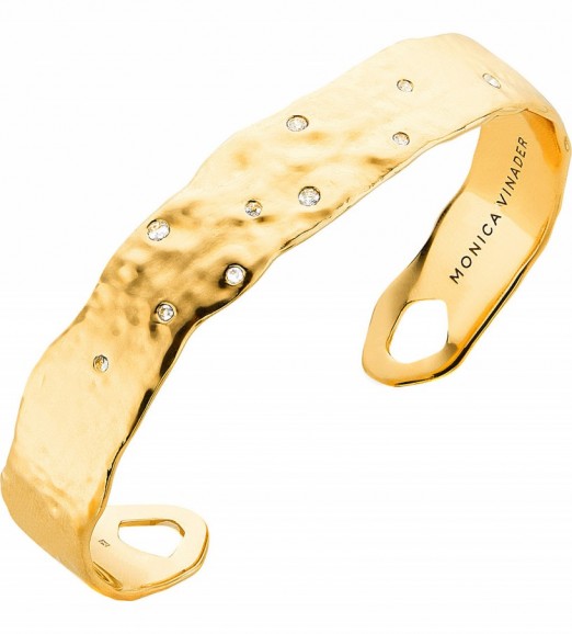 MONICA VINADER Siren 18ct gold-plated topaz scatter cuff ~ jewellery cuffs ~ chic bracelets ~ open bangles