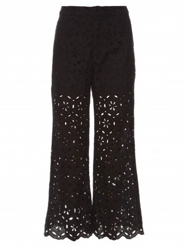 ZIMMERMANN Pavilion broderie-anglaise cropped trousers ~ luxe pants ~ luxury style ~ feminine ~ holiday ~ summer ~ chic - flipped