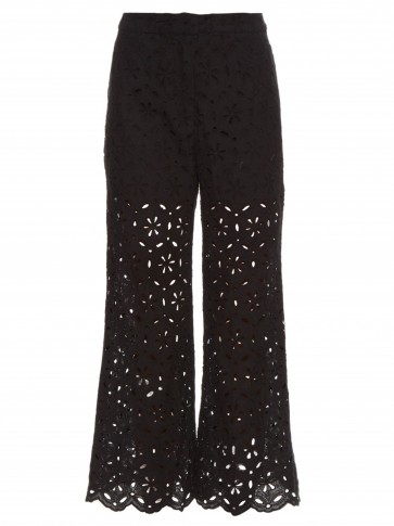 ZIMMERMANN Pavilion broderie-anglaise cropped trousers ~ luxe pants ~ luxury style ~ feminine ~ holiday ~ summer ~ chic