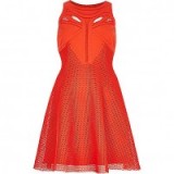 River Island red mesh cut out skate dress. Fit and flare dresses – sleeveless occasion wear – party fashion