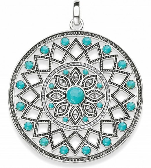 THOMAS SABO Dreamcatcher sterling silver pendant ~ turquoise pendants ~ jewellery - flipped