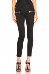 UNRAVEL LACE UP SKINNY PANTS in black. Fashion | trousers | casual
