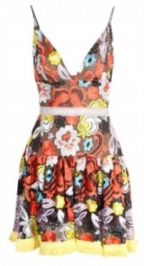 Alexis Yiana Floral Embroidery Dress. Floral printed dresses | plunge front | plunging necklines