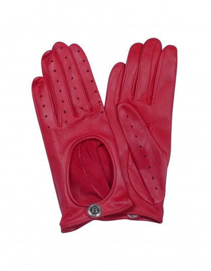 BENTLEY Dents Pittards Cabretta Red Driving Ladies Gloves – leather gloves ~ accessories - flipped
