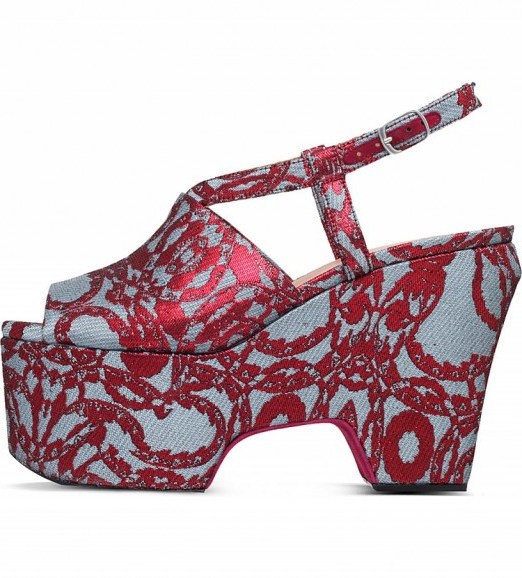 DRIES VAN NOTEN Floral-embroidered wedges - flipped