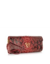 GHIBLI Red Python Leather Clutch w/Wristelet ~ small shoulder bags ~ designer bags ~ luxury accessories
