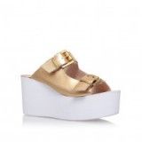 Carvela Kurt Geiger KHRIS gold flatform sandals. Flatforms | summer shoes | wedges | wedge heels p