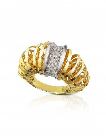 ORLANDO ORLANDINI Galaxy – Diamond 18K Gold Ring ~ fine jewellery ~ statement rings ~ diamonds - flipped