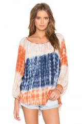ALE BY ALESSANDRA – SPLIT BACK TUNIC COVER UP in Tie Dye. Summer tunics | boho tops | holiday fashion | peasant style blouses | beach cover ups | beachwear | poolside