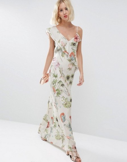 ASOS Botanical Ruffle Soft Cami Maxi Dress – long floral dresses – summer fashion – garden parties – holiday style - flipped