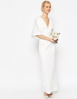 ASOS BRIDAL Kimono Deep V Fishtail Maxi Dress white – wedding dresses – elegant style gowns