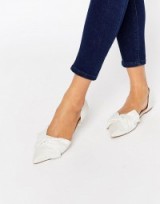 ASOS LADY Pointed Ballet Flats in ivory – affordable luxe – chic flat shoes – stylish fashion – luxury looks