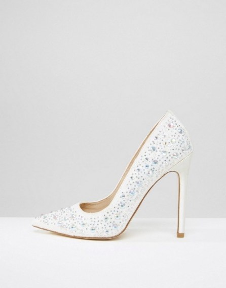 ASOS PHILIPPINES Bridal Embellished Pointed High Heels ivory – wedding shoes – jewelled courts – embellished accessories – jewel court shoe - flipped