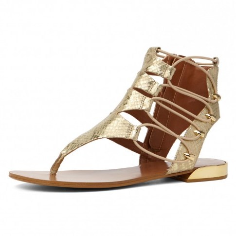 ALDO Athena in gold. Thong sandals | summer sandal | flat holiday shoes | metallic flats - flipped