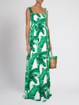 DOLCE & GABBANA Banana leaf-print gown ~ designer maxi dresses ~ beautiful Italian fashion ~ summer gowns ~ holiday clothing ~ chic style