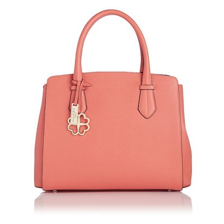 L.K. Bennet Catrina Coral Saffiano Tote Bag…this is such a pretty colour and a great stylish bag to boot! - flipped