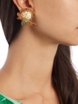 DOLCE & GABBANA Cerimonia crystal-embellished earrings ~ beautiful Italian Jewellery ~ statement jewelry ~ crystals ~ chic clip earrings ~ feminine accessories ~ cute bees