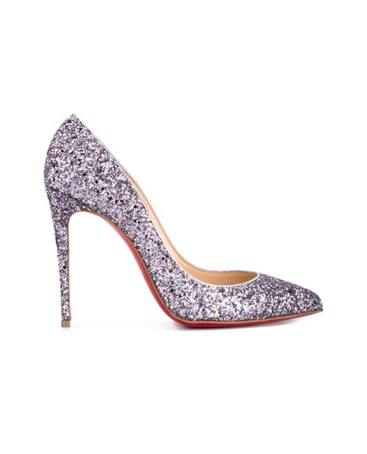 CHRISTIAN LOUBOUTIN Pigalle Follies Glitter Leather Pumps silver ~ designer high heels ~ luxe party stilettos ~ luxury courts ~ occasion court shoes