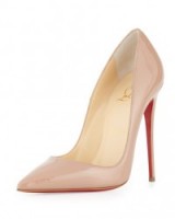 Christian Louboutin So Kate Patent Red Sole Pump, Nude – designer court shoes – super high heels – luxe courts – luxury accessories – shoe envy – chic & elegant style