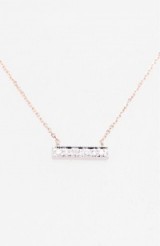 Dana Rebecca Designs Sylvie Rose Diamond Bar Pendant Necklace rose gold. Fine jewellery | diamonds | small pendants | modern style necklaces