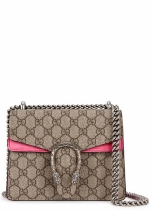 GUCCI Dionysus GG Supreme mini shoulder bag ~ designer handbags ~ small luxury bags ~ beautiful Italian handbags ~ luxe accessories - flipped