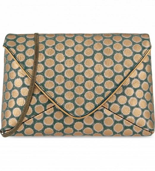 DRIES VAN NOTEN Metallic spotted envelope pouch ~ metallics ~ designer bags ~ chic handbags - flipped