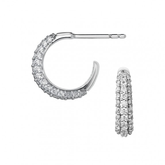Links of London Essentials 18kt White Gold & Diamond Pave Hoop Earrings ~ chic jewellery ~ accessories ~ diamonds